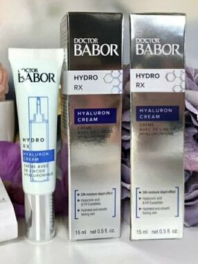 2x BABOR Hydro RX Hyaluron Cream Travel Size Fragrance FREE 15ml ea *BNIB